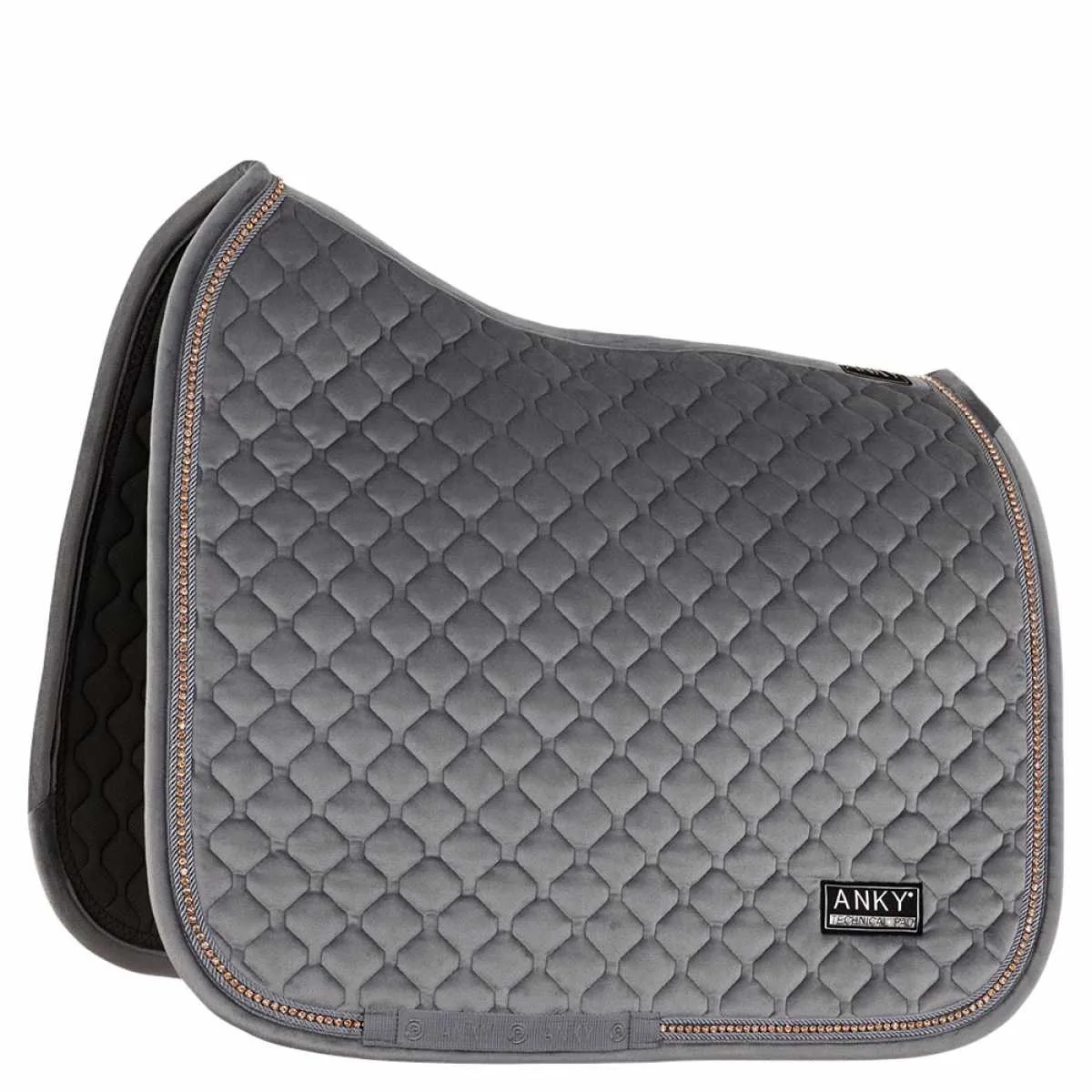 Anky Velvet Stones Zadeldek - grijs, Dr Full