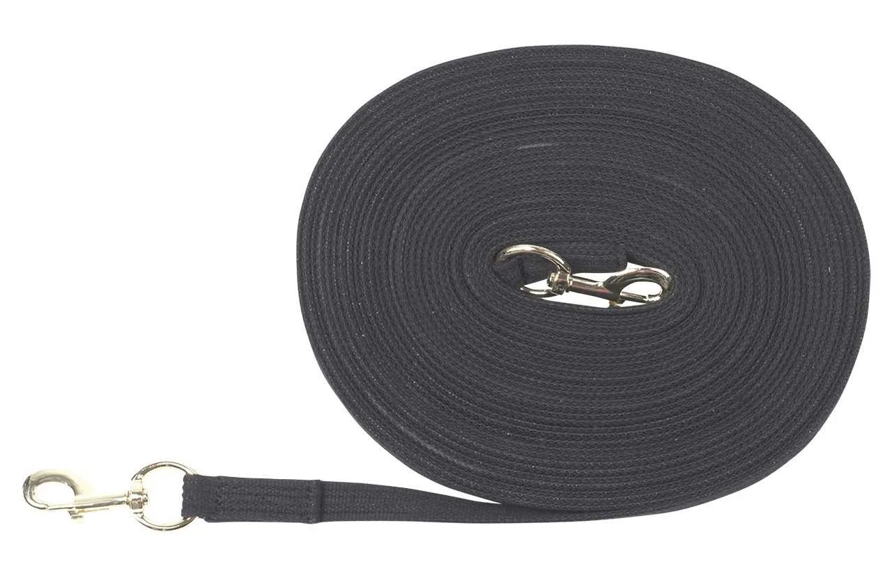 Pagony Longeerlijn dubbel zwart