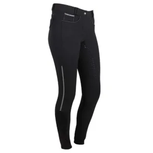 QHP Rijbroek Coco anti-slip zitvlak - Zwart, 44