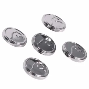 HH Metallic Horse knopenset - Zilver, N.v.t.