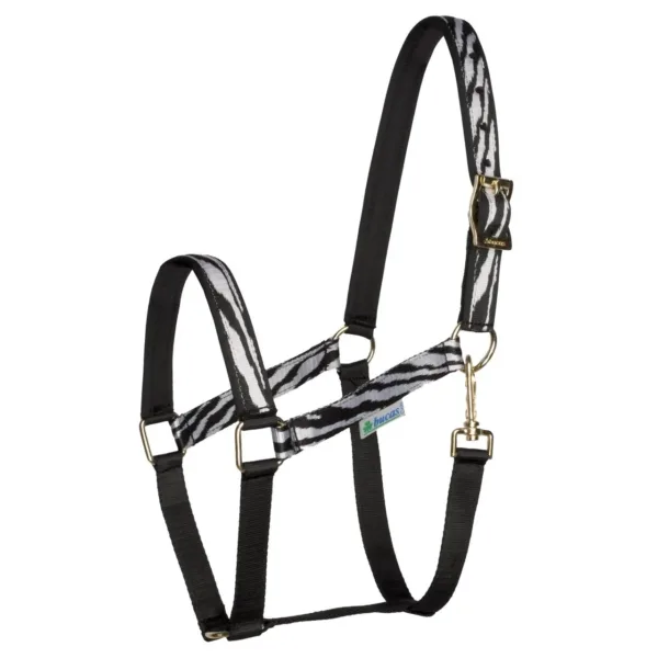 Bucas Dublin Zebra halster - Zwart/Wit, Xfull