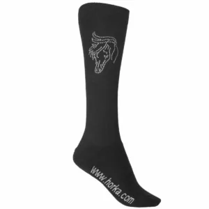 Red Horse Crystal kinder sokken - Zwart, 35-38