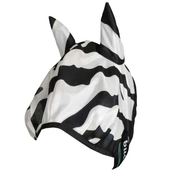 Bucas Buzzoff Zebra vliegenmasker - Zwart/Wit, l