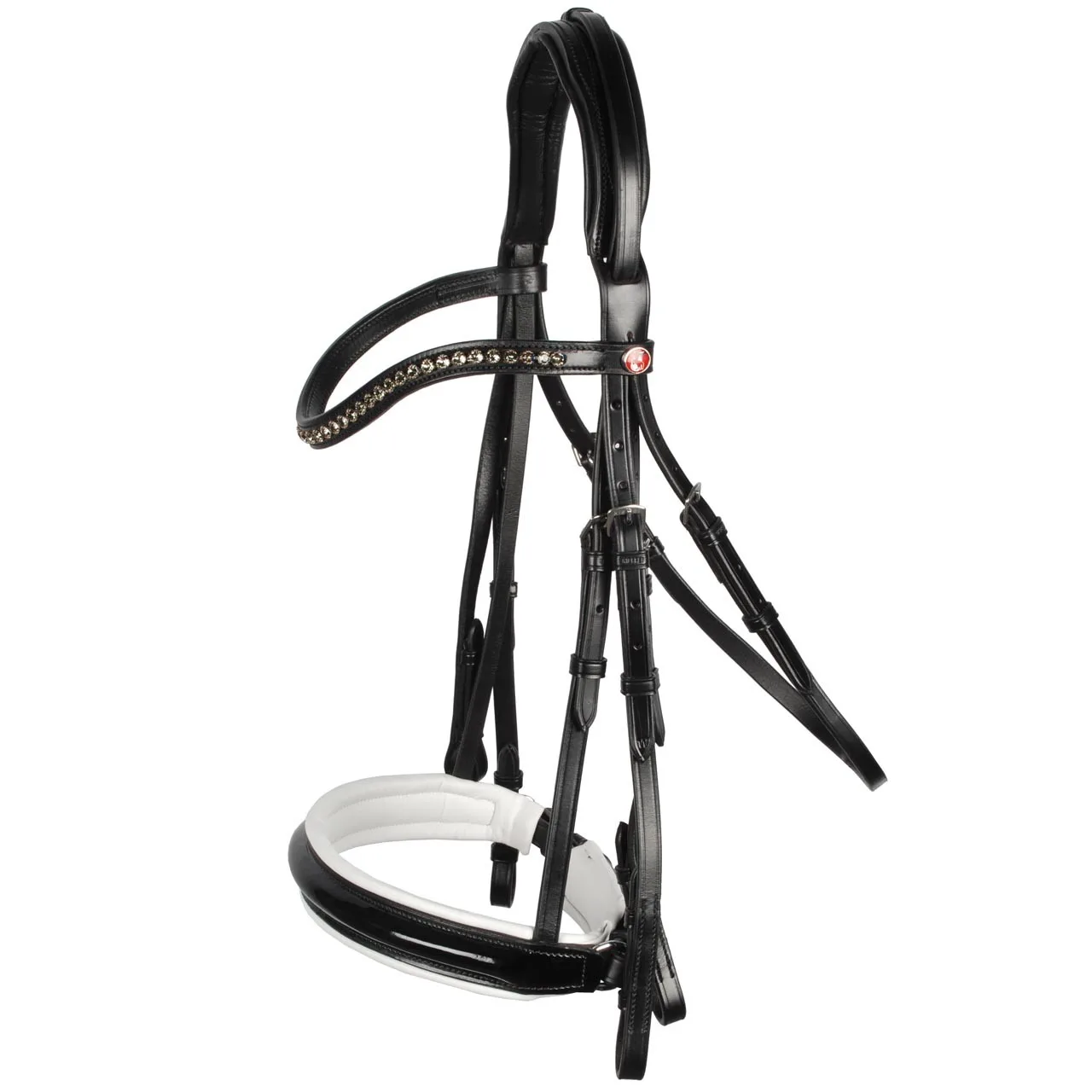 Kieffer Paris Stang & trens hoofdstel - Zwart/Wit, Full